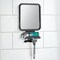 mDesign Large Modern Metal Suction Shaving Mirror Center for Bathroom